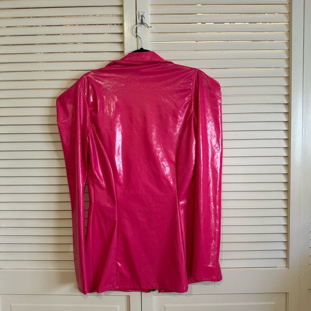 TLZ L’Femme Hot Pink Barbie Vinyl Blazer - Picture 6 of 7